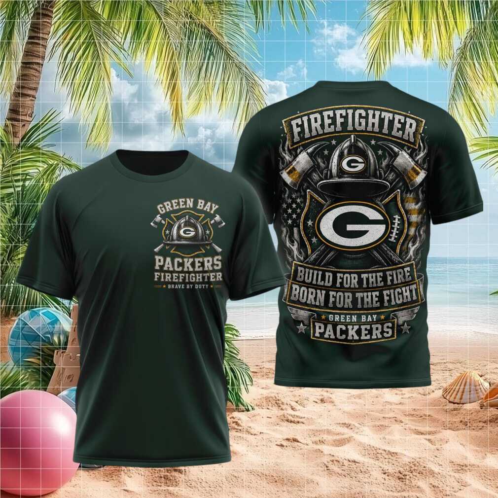 Green Bay Packers Firefighter Brave By Duty Football Shirt