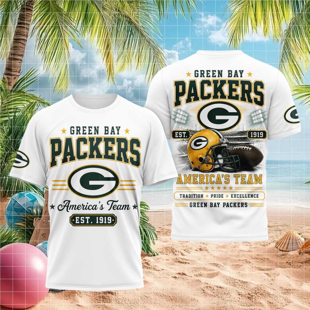 Green Bay Packers Football Helmet Stadium America Team Shirt