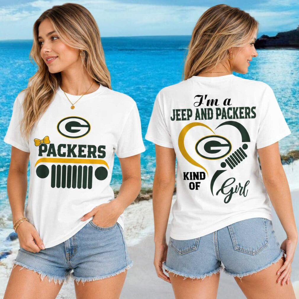 Green Bay Packers Jeep Heartbeat Kind Of Girl Women Shirt