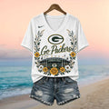 Green Bay Packers Lambeau Field Floral Wreath Shirt