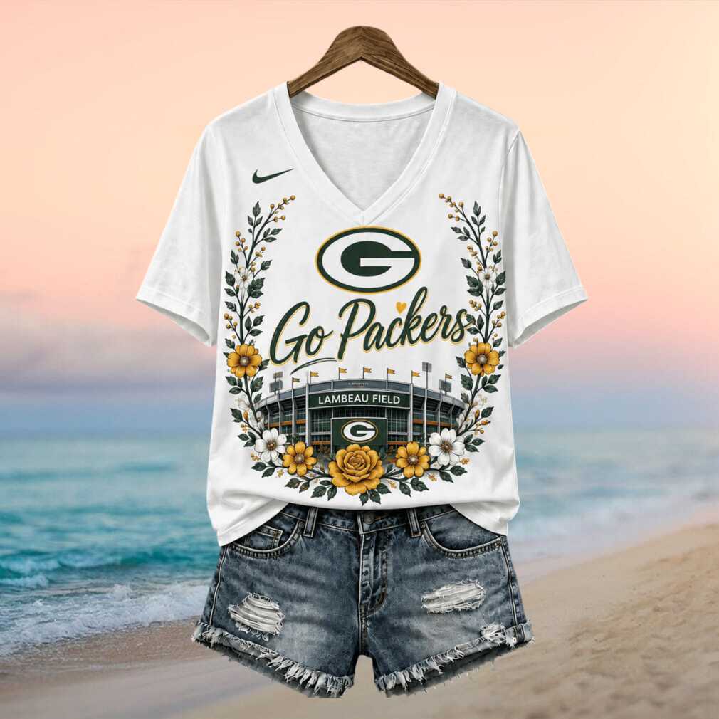 Green Bay Packers Lambeau Field Floral Wreath Shirt