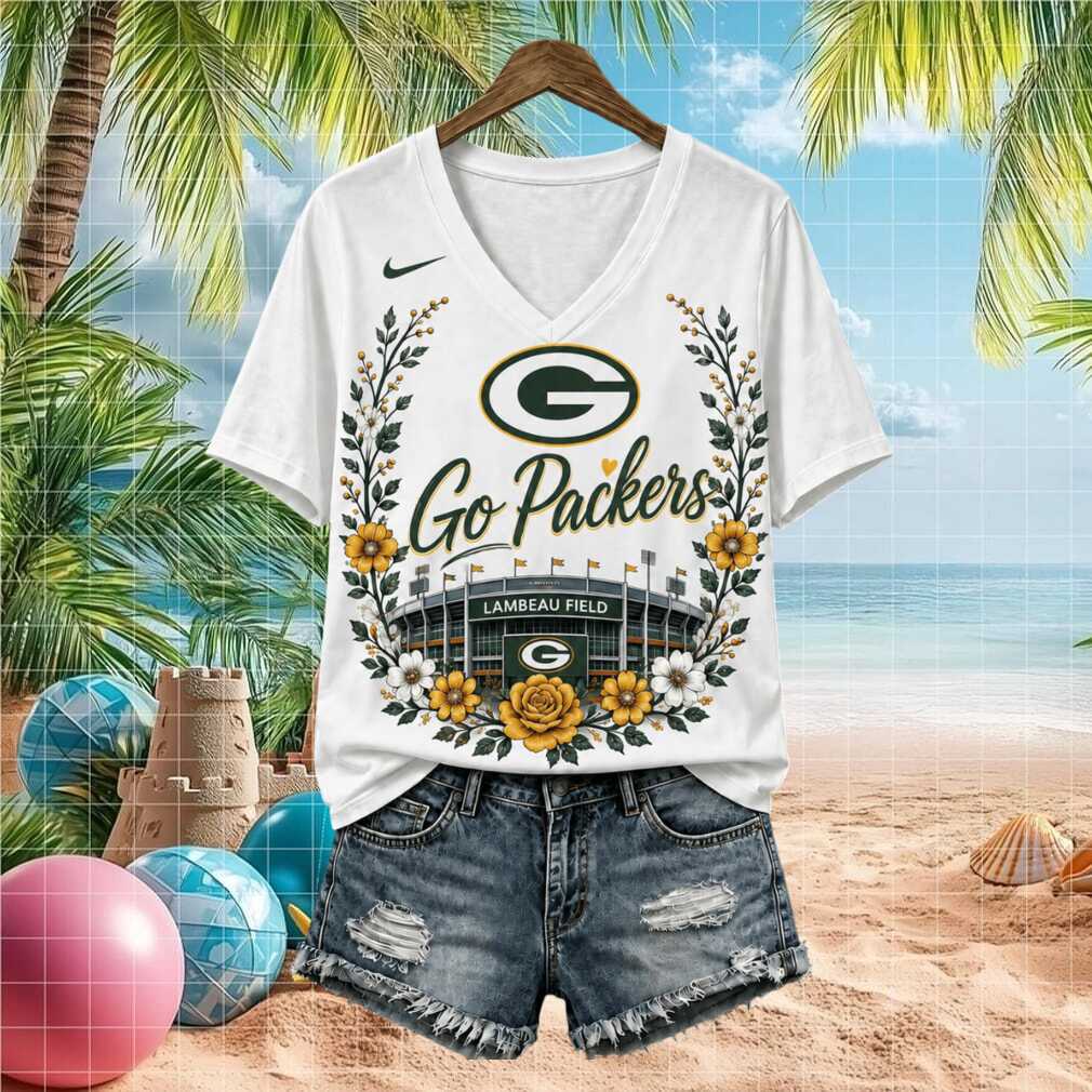 Green Bay Packers Lambeau Field Floral Wreath Shirt
