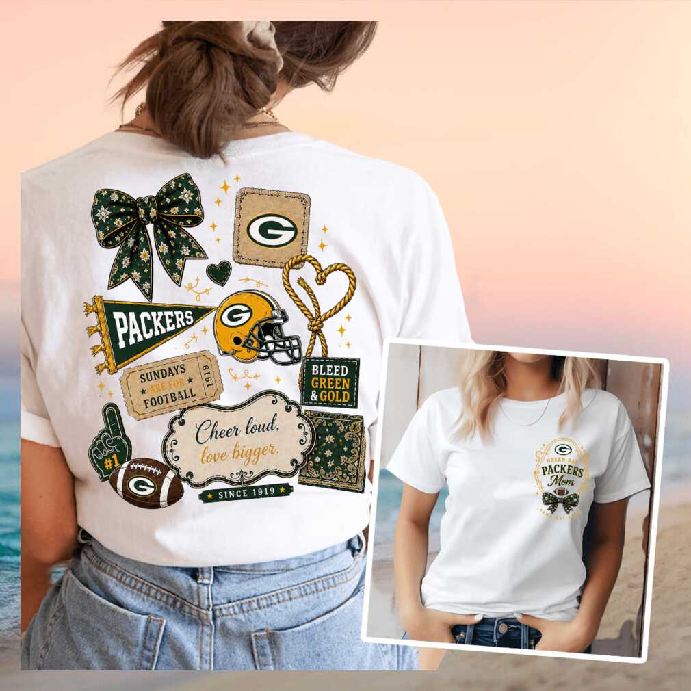 Green Bay Packers Mom Game Day Club Sundays Football Coquette Bow Women Fans Shirt - Limotees LLC