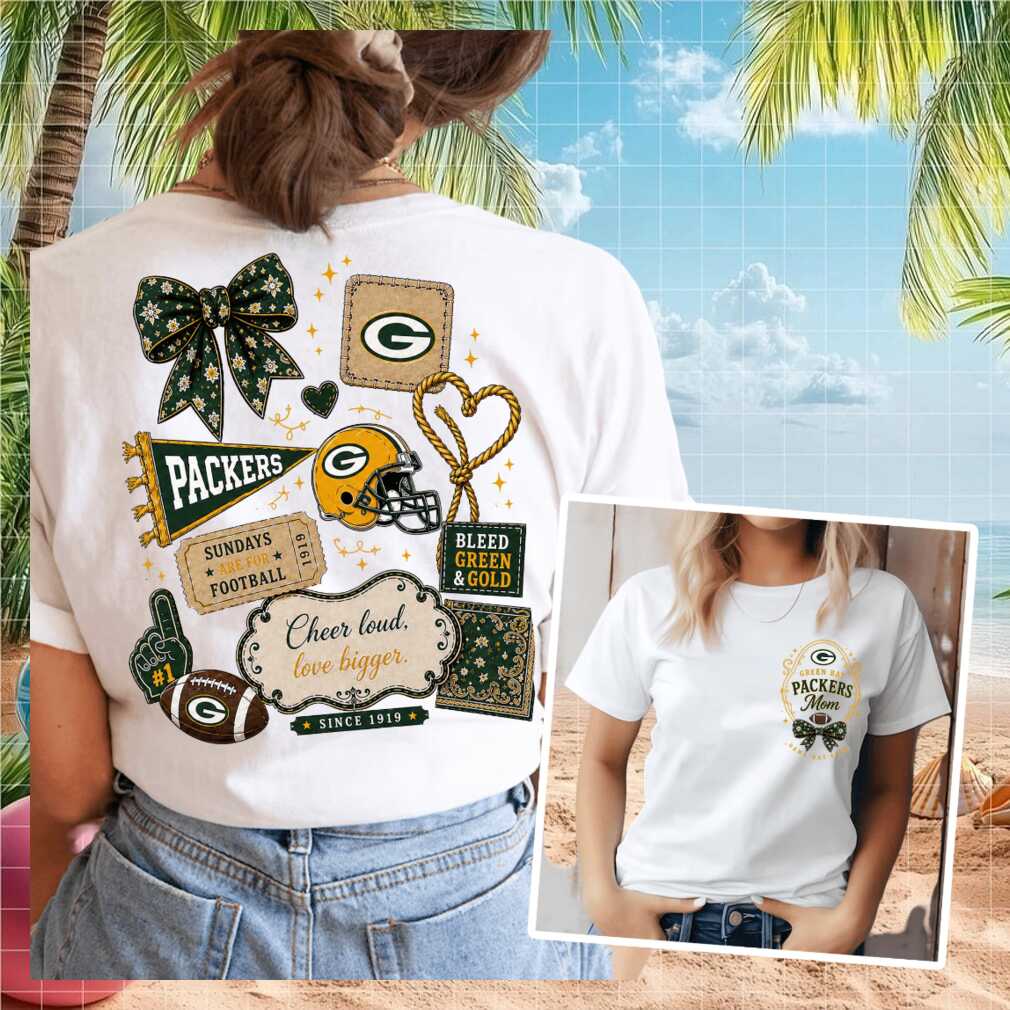 Green Bay Packers Mom Game Day Club Sundays Football Coquette Bow Women Fans Shirt - Limotees LLC