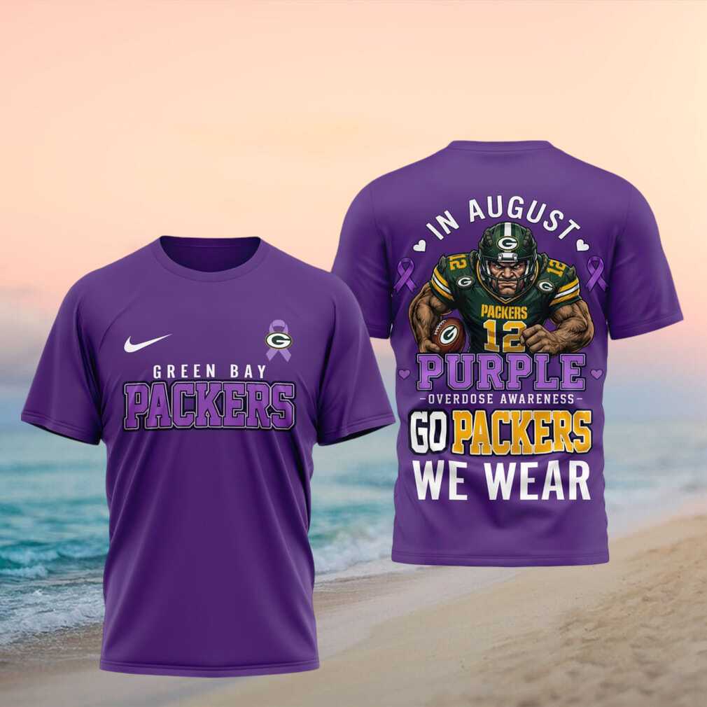 Green Bay Packers Overdose Awareness Purple Football Shirt - Limotees LLC