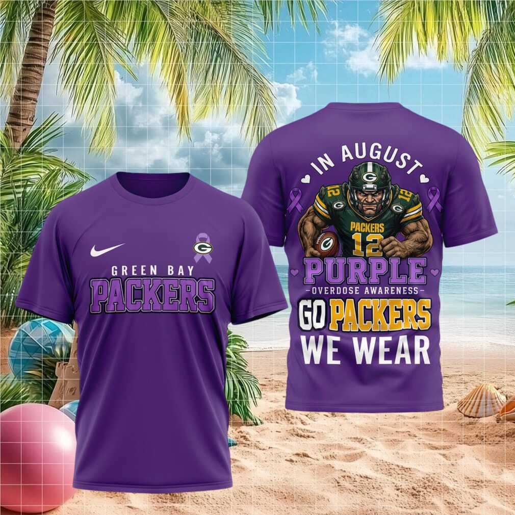 Green Bay Packers Overdose Awareness Purple Football Shirt - Limotees LLC