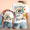 Green Bay Packers Snoopy Fall Wonderful Time Shirt