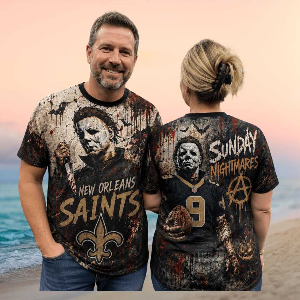 New Orleans Saints Michael Myers Sunday Nightmares Horror Shirt