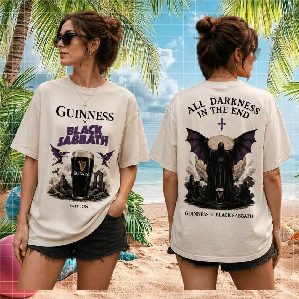 Guinness Black Sabbath Dark Heavy Metal Rock Tour Shirt