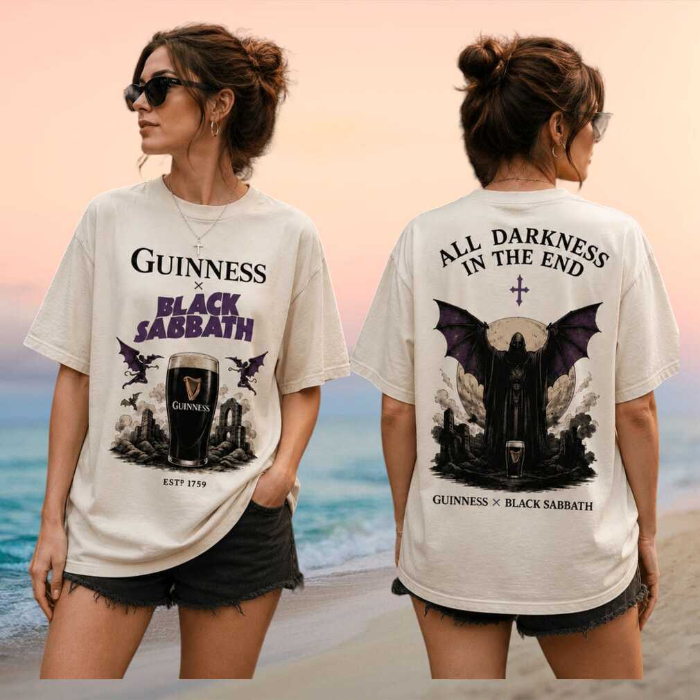Guinness Black Sabbath Dark Heavy Metal Rock Tour Shirt