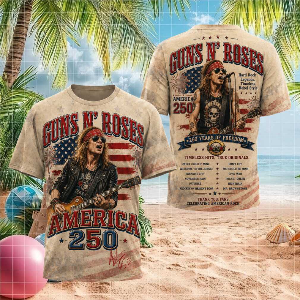 Guns N Roses America 250 Hard Rock Band Patriotic Shirt - Limotees LLC