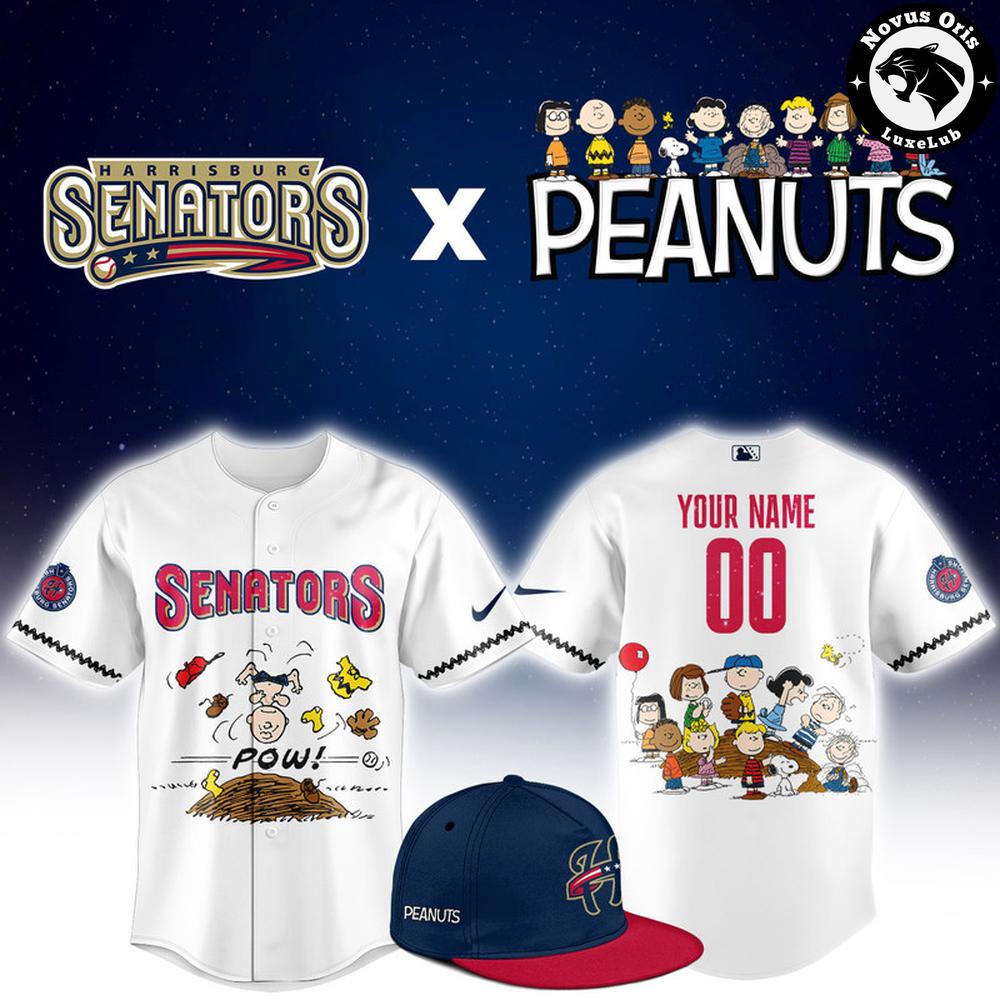 Harrisburg Senators x Peanuts Night Limited Edition Baseball Jersey