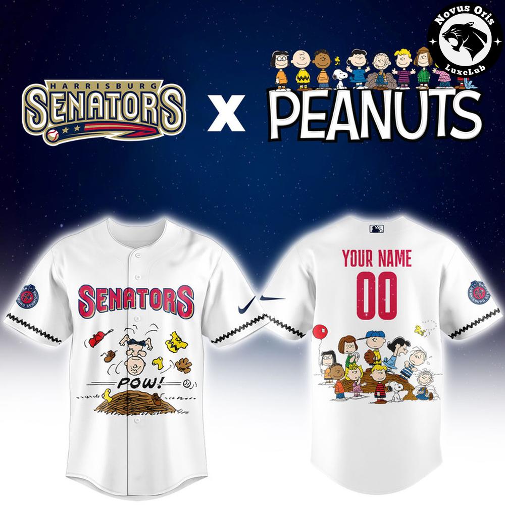 Harrisburg Senators x Peanuts Night Limited Edition Baseball Jersey