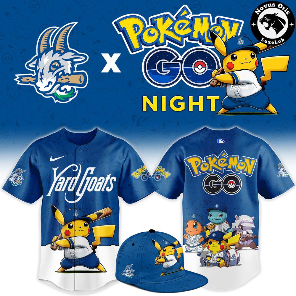 Hartford Yard Goats x Pokemon GO Night 2026 New Edition Baseball Jersey