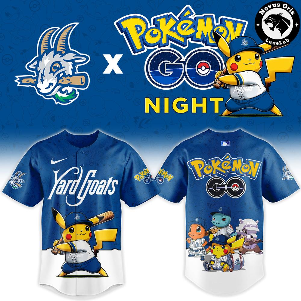 Hartford Yard Goats x Pokemon GO Night 2026 New Edition Baseball Jersey