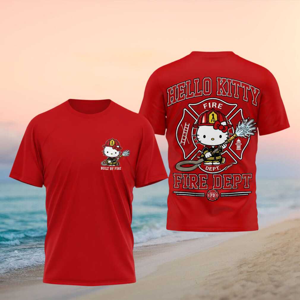 Hello Kitty Fire Dept Built By Fire Graphic Shirt - Limotees LLC
