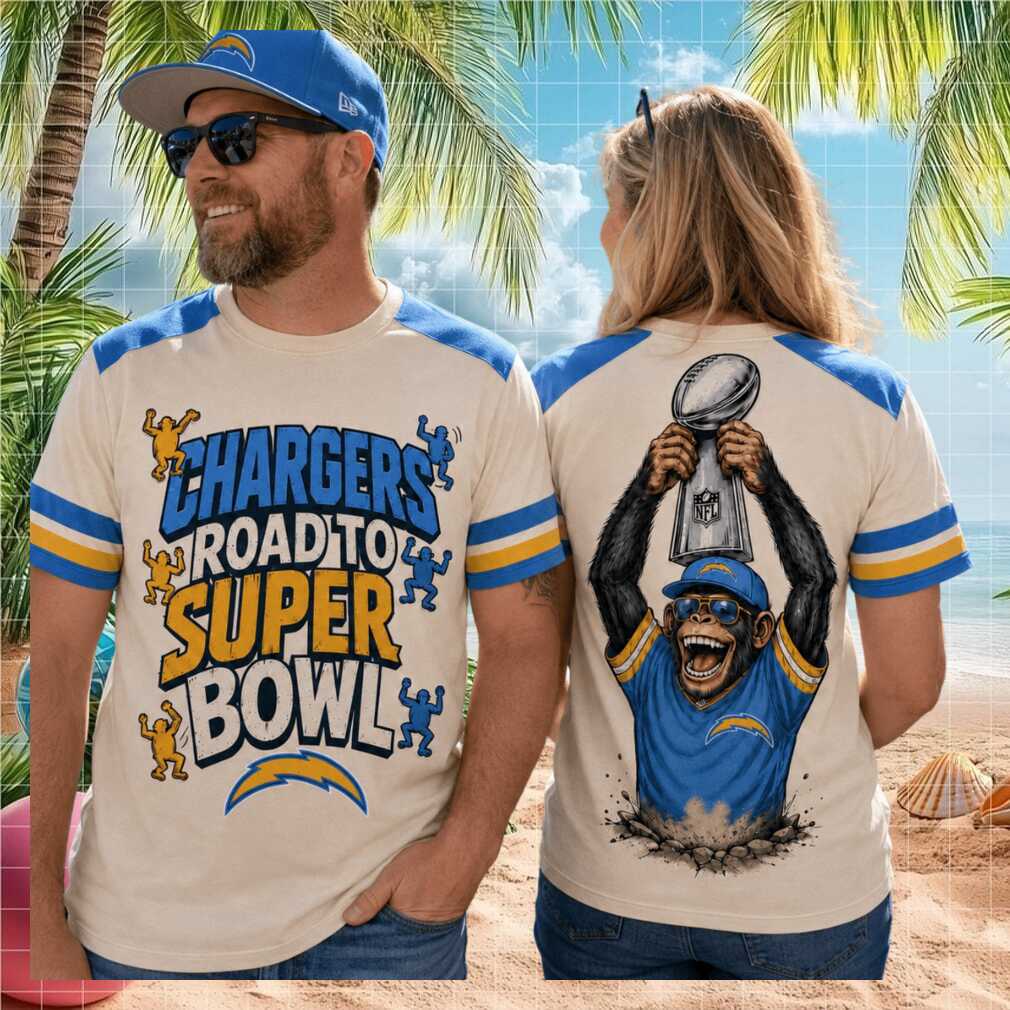 Los Angeles Chargers Road To Super Bowl Football Monkey Shirt