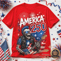 America 250 Years Of Freedom Rancid Punk Rock Skeleton Shirt
