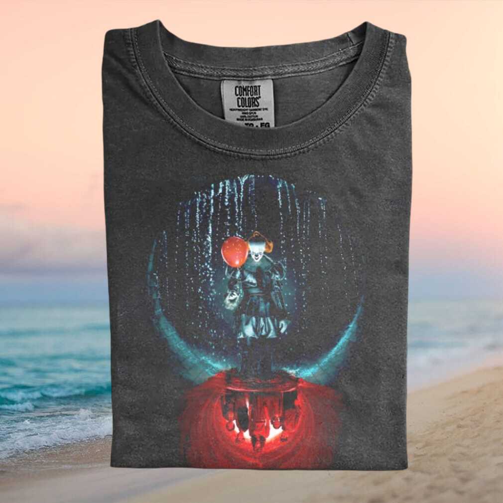 Horror Movie Pennywise Clown Balloon Graphic Unisex T Shirt - Limotees LLC