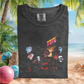 Horror Movie Villains Coffee Drinking Funny Mashup Graphic T Shirt - Limotees LLC
