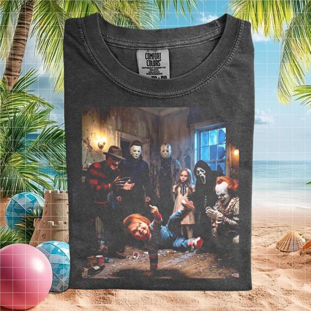 Horror Movie Villains Mashup Funny Dance Graphic T Shirt - Limotees LLC