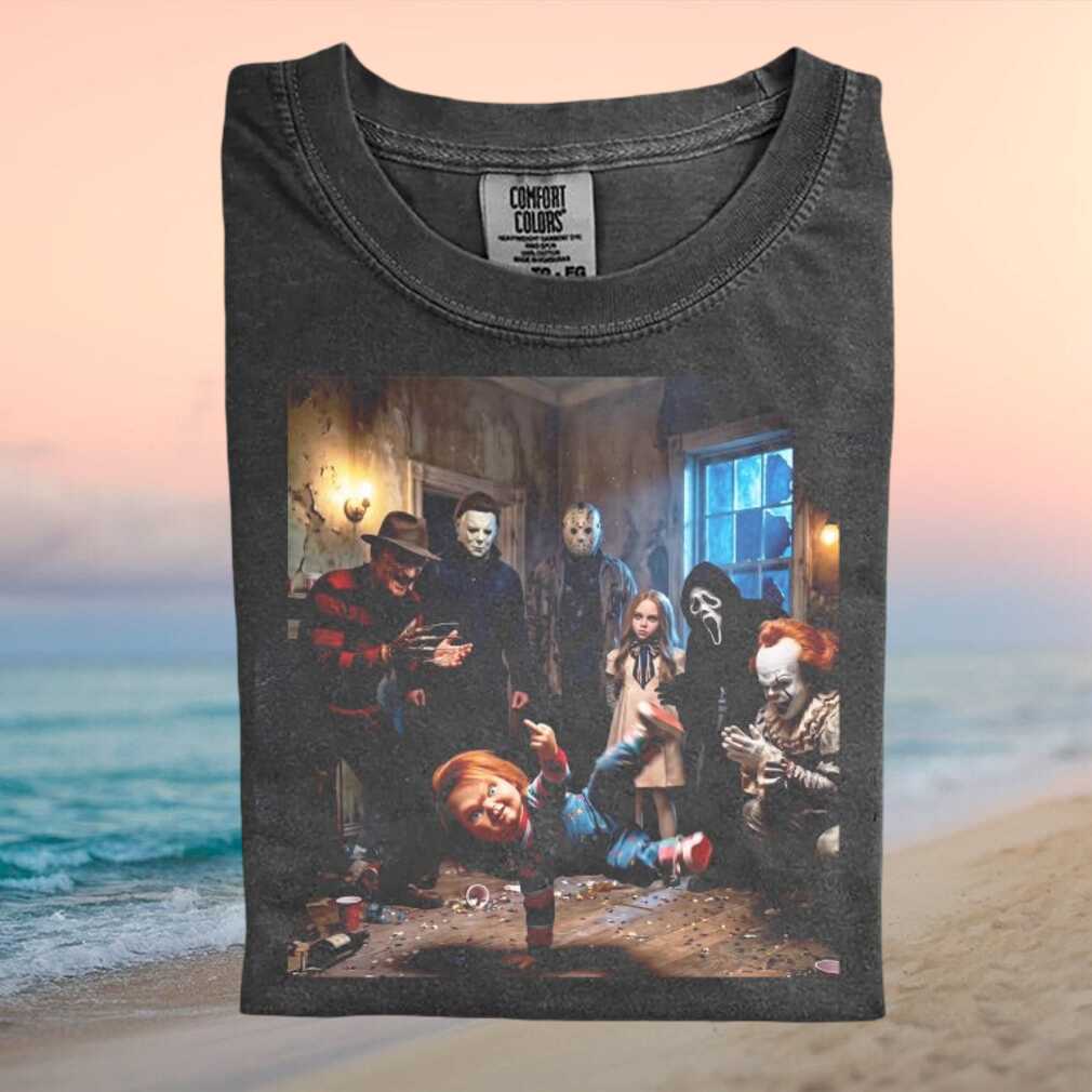 Horror Movie Villains Mashup Funny Dance Graphic T Shirt - Limotees LLC