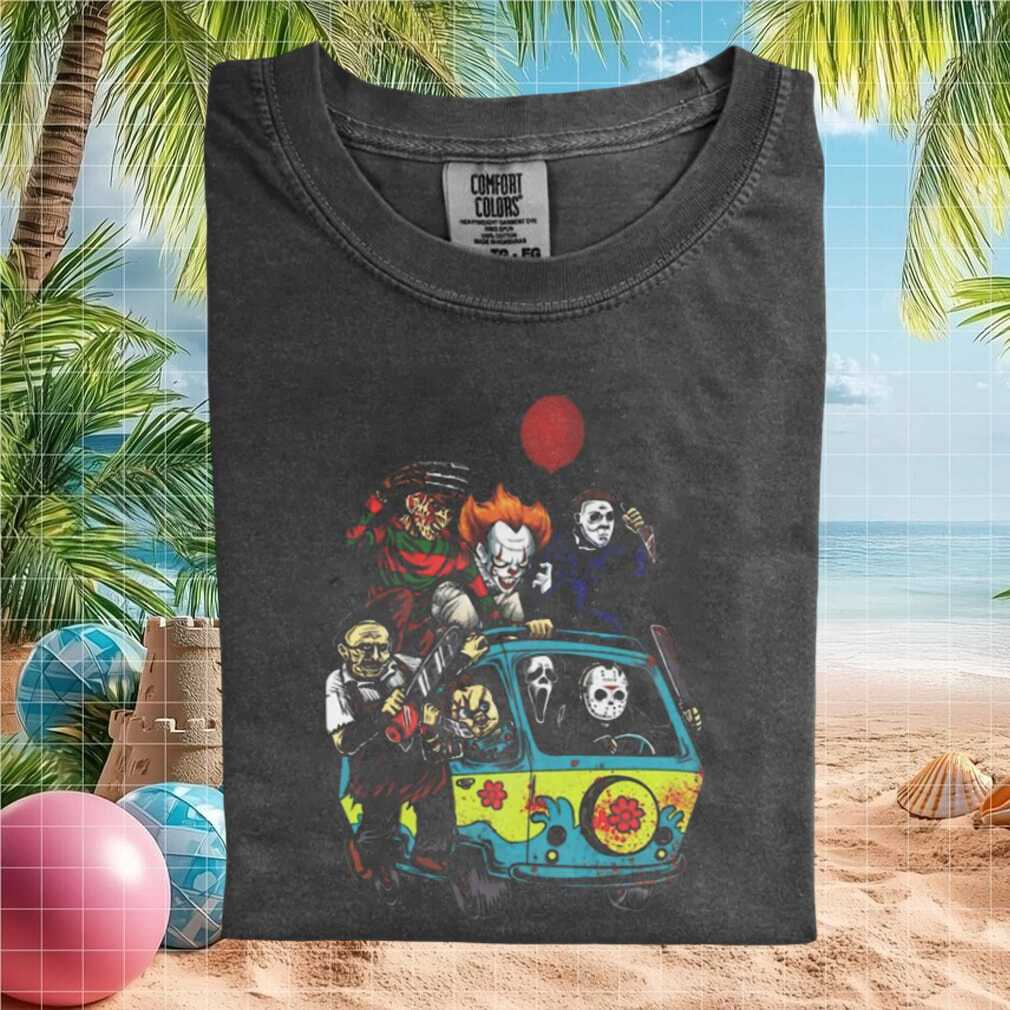 Horror Movie Villains Mystery Machine Scooby Doo Mashup T Shirt - Limotees LLC