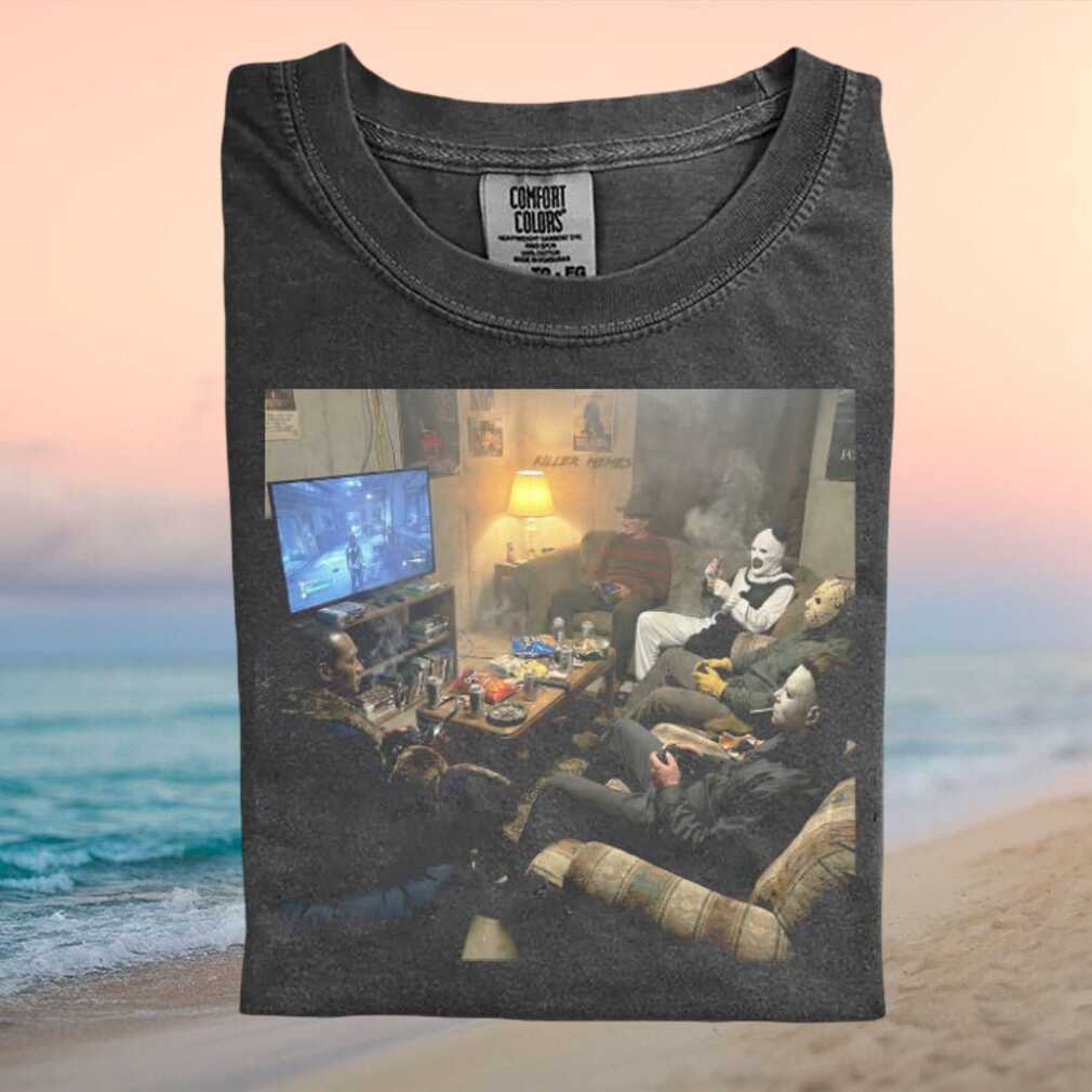 Horror Movie Villains Video Game Night Graphic Unisex T Shirt - Limotees LLC