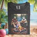 Horror Villains Campfire Smores Ugly Sweater Graphic T Shirt - Limotees LLC