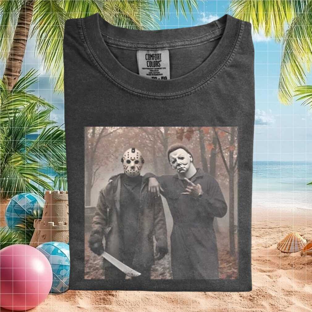 Horror Villains Fall Season Aesthetic Retro Style Unisex Graphic Comfort T Shirt - Limotees LLC