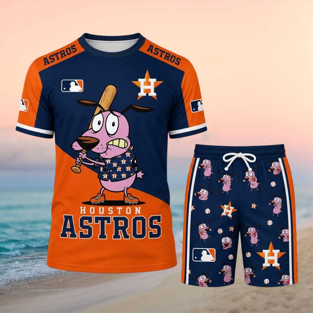 Houston Astros Courage The Cowardly Dog Baseball Shirt