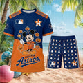 Houston Astros Mickey Mouse Halloween Pumpkin Baseball Shirt