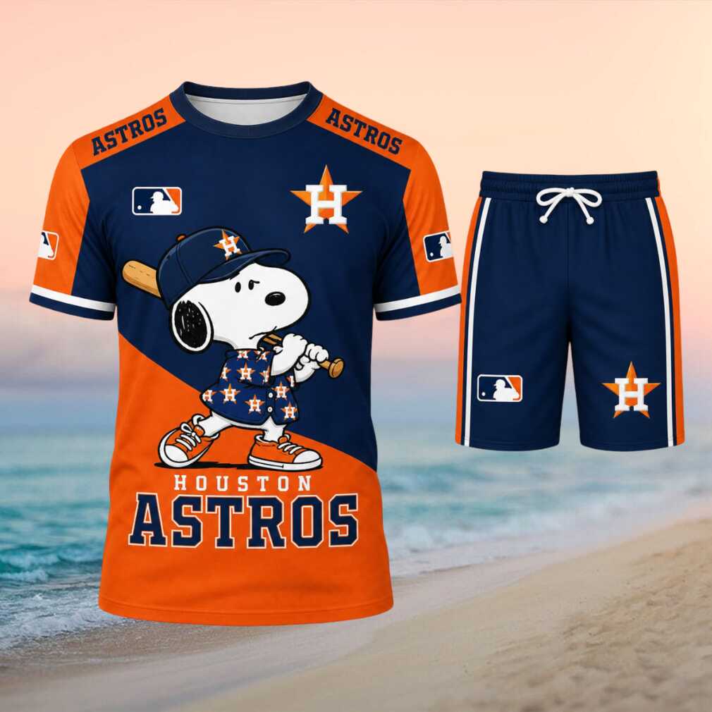 Houston Astros Snoopy Cartoon Baseball Shirt