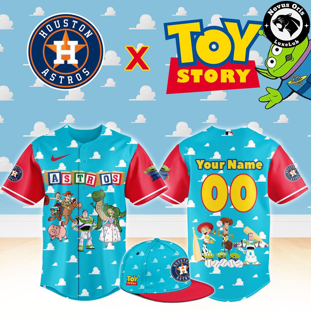 Houston Astros x Toy Story Night Woody Buzz Lightyear Custom Baseball Jersey