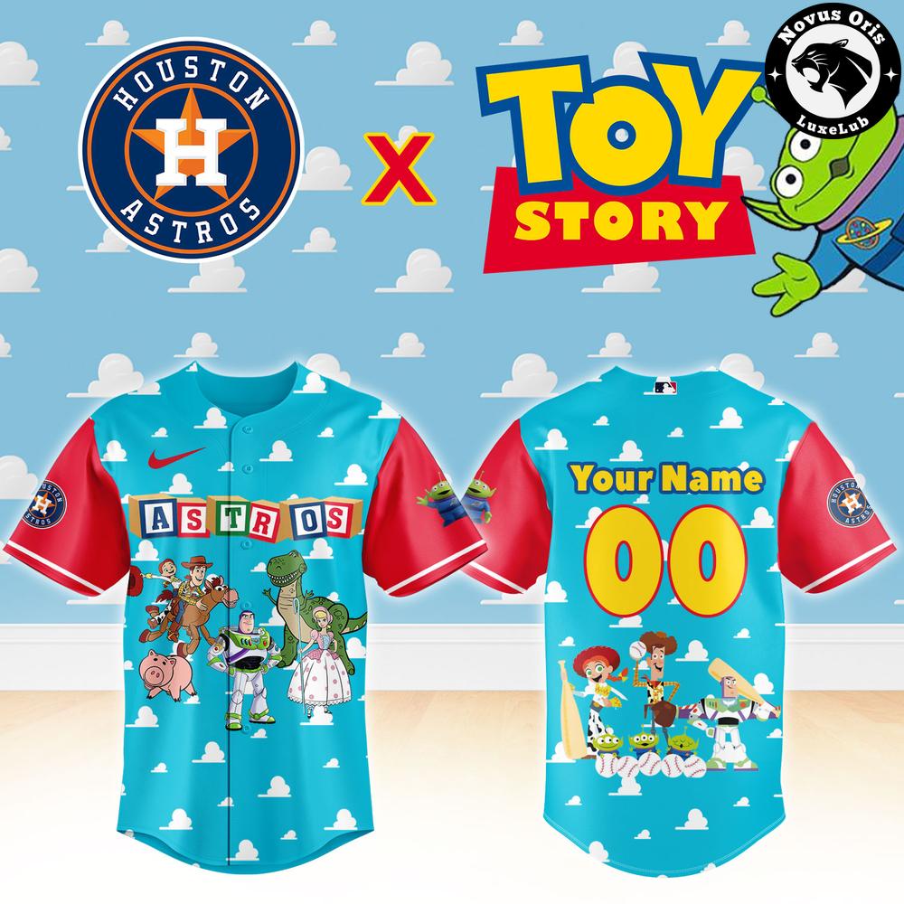 Houston Astros x Toy Story Night Woody Buzz Lightyear Custom Baseball Jersey
