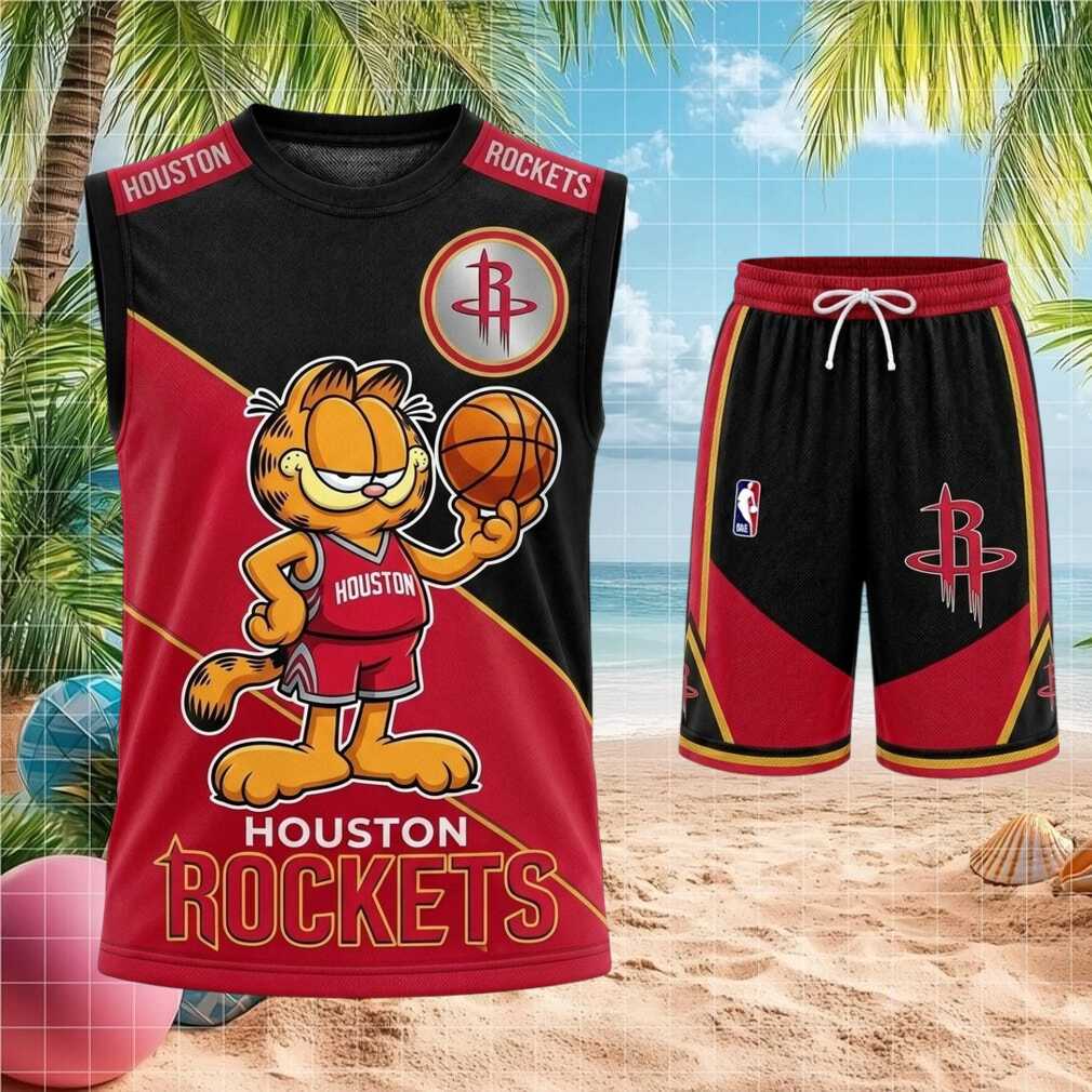 Houston Rockets Garfield Basketball Shirt