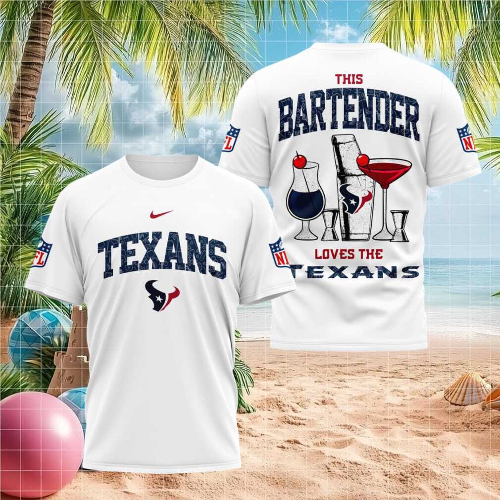Houston Texans Bartender Cocktail Sports Bar Graphic Shirt - Limotees LLC