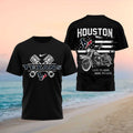 Houston Texans Motorcycle American Flag Pistons Shirt