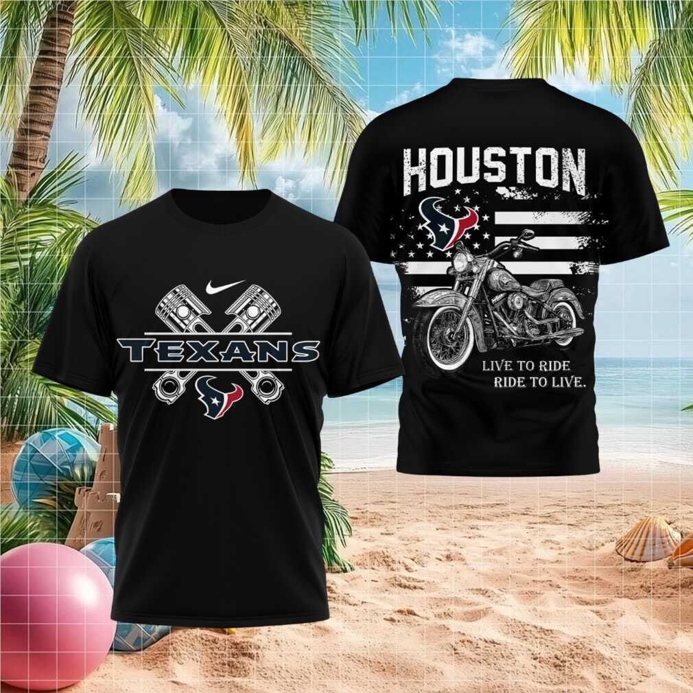 Houston Texans Motorcycle American Flag Pistons Shirt