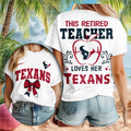 Houston Texans Retired Teacher Apple Heartbeat Shirt