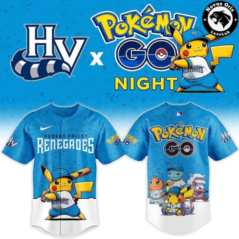 Hudson Valley Renegades x Pokemon GO Night 2026 Limited Baseball Jersey