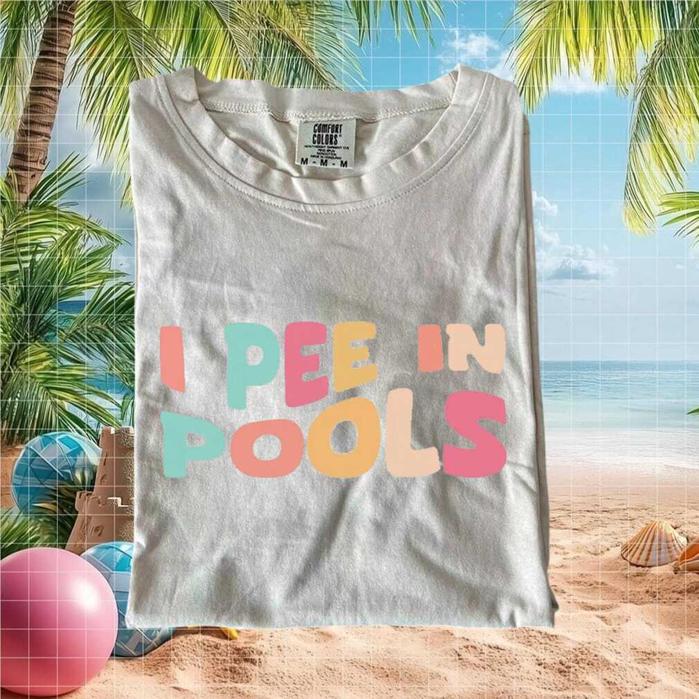 I Pee In Pools Funny Summer Beach Vacation Retro Pastel Quote T Shirt - Limotees LLC