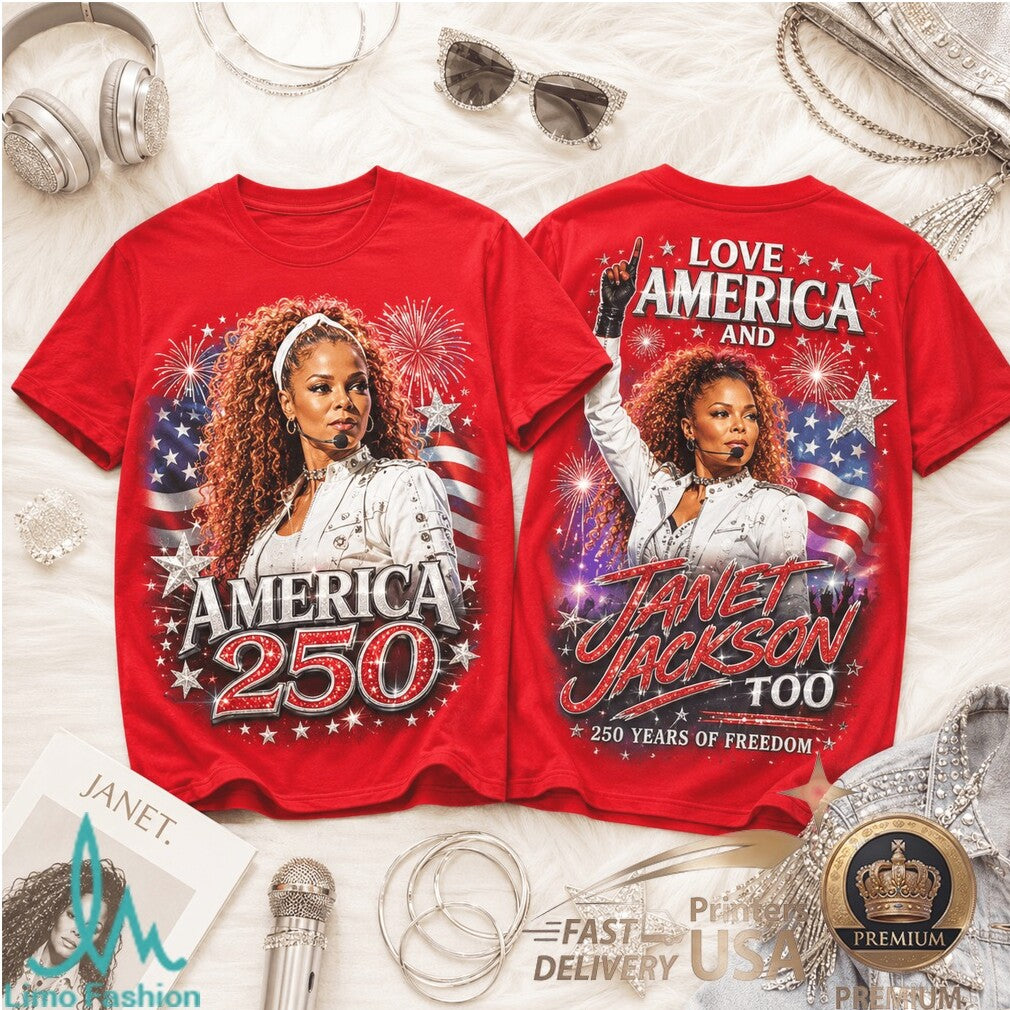Janet Jackson America 250 Years Of Freedom Iconic Pop Star Shirt - Limotees LLC