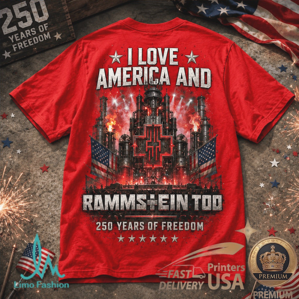 America 250 Years Of Freedom Rammstein Industrial Metal Shirt - Limotees LLC