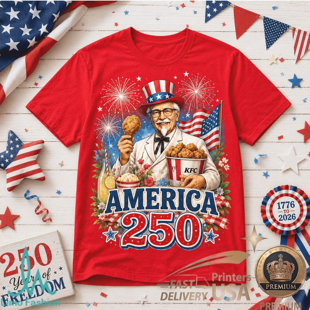 KFC Colonel Sanders America 250 Years Of Freedom Graphic Shirt - Limotees LLC