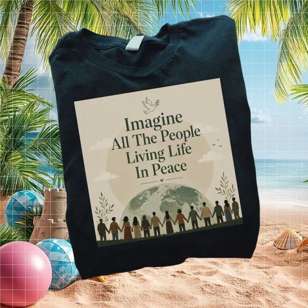 Imagine Peace Dove Earth Unity Inspirational Graphic T Shirt - Limotees LLC
