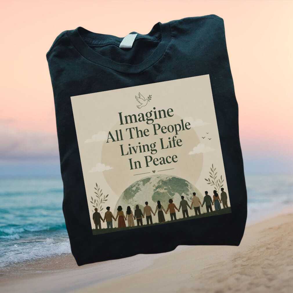 Imagine Peace Dove Earth Unity Inspirational Graphic T Shirt - Limotees LLC
