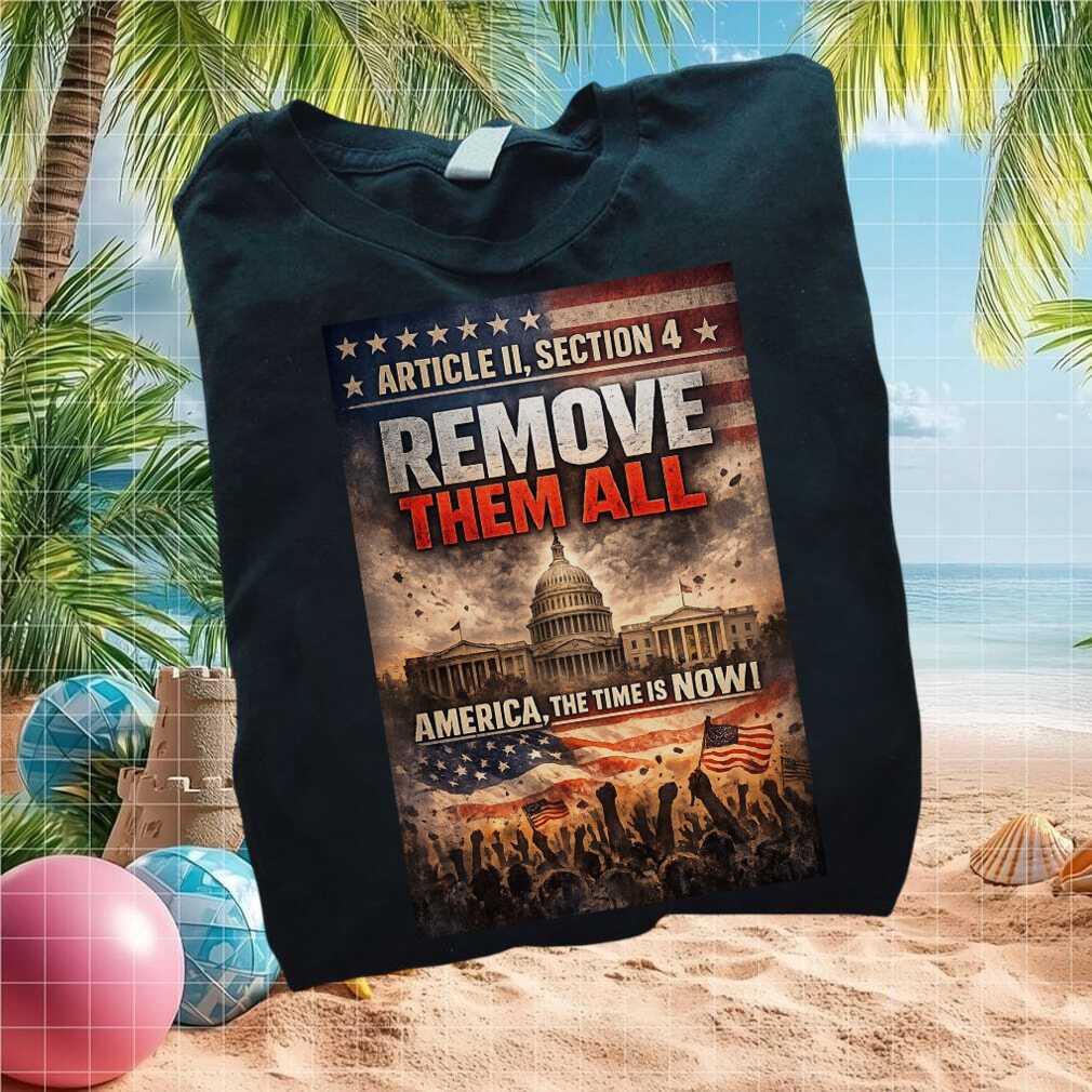 Impeachment Remove Them All US Capitol American Flag T Shirt - Limotees LLC