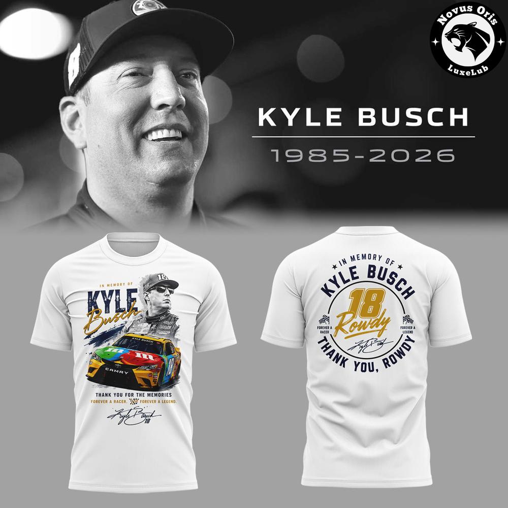 In Memory of Kyle Busch 18 Rowdy Racing Memorial T-Shirt
