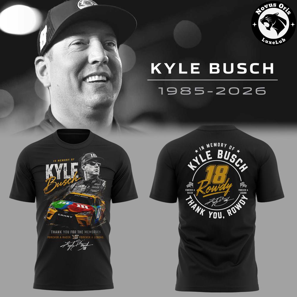 In Memory of Kyle Busch 18 Rowdy Racing Memorial T-Shirt